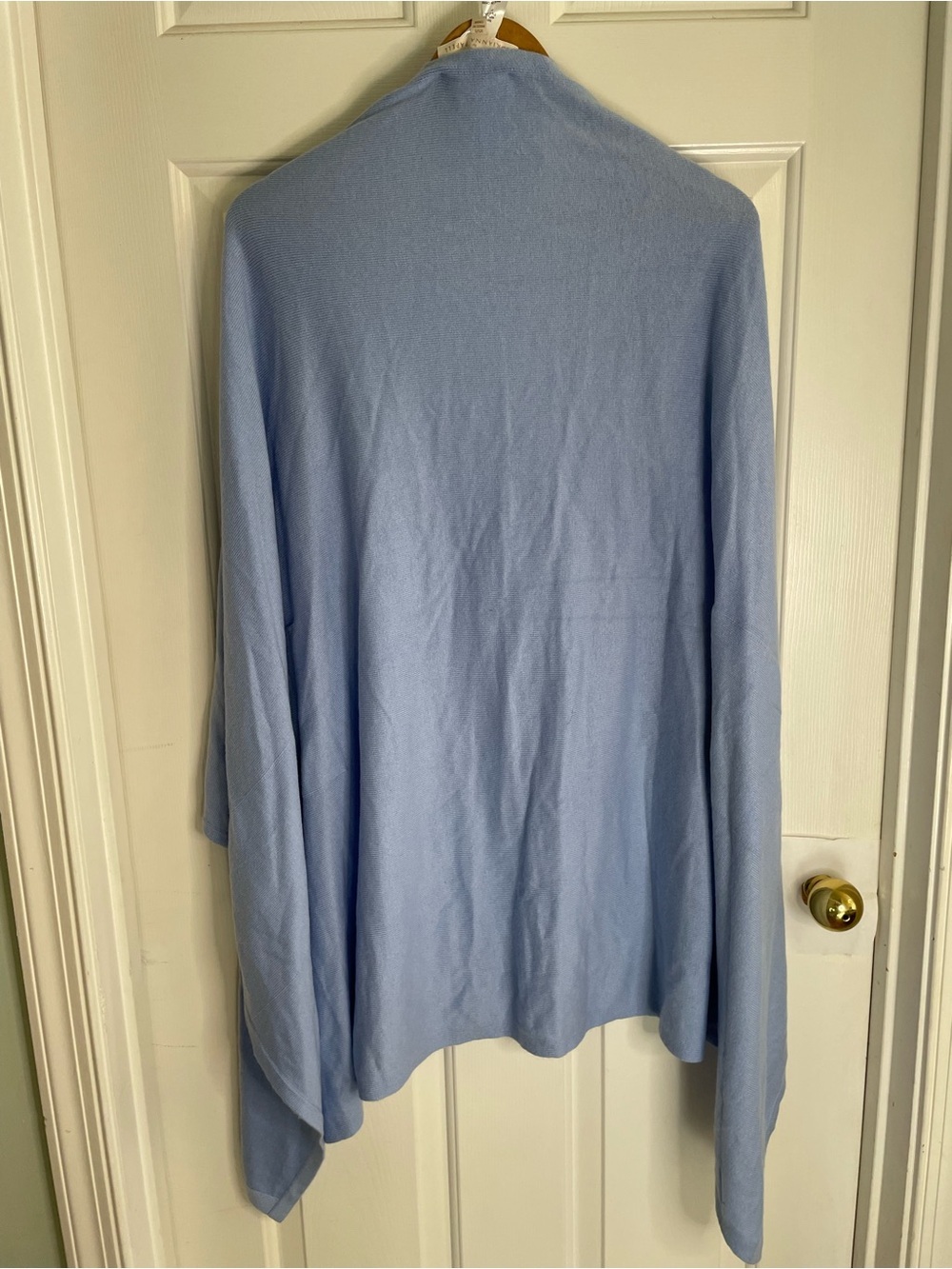 Adrianna Papell Sky Blue Open-Front Poncho S'hug Size XS/S new coastal chic - Picture 7 of 8